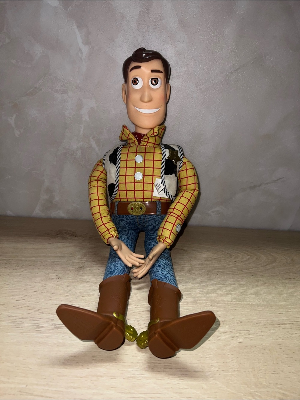 Disney Pixar Toy Story 15” Woody Doll Thinkway Toys Talking Pull String Working